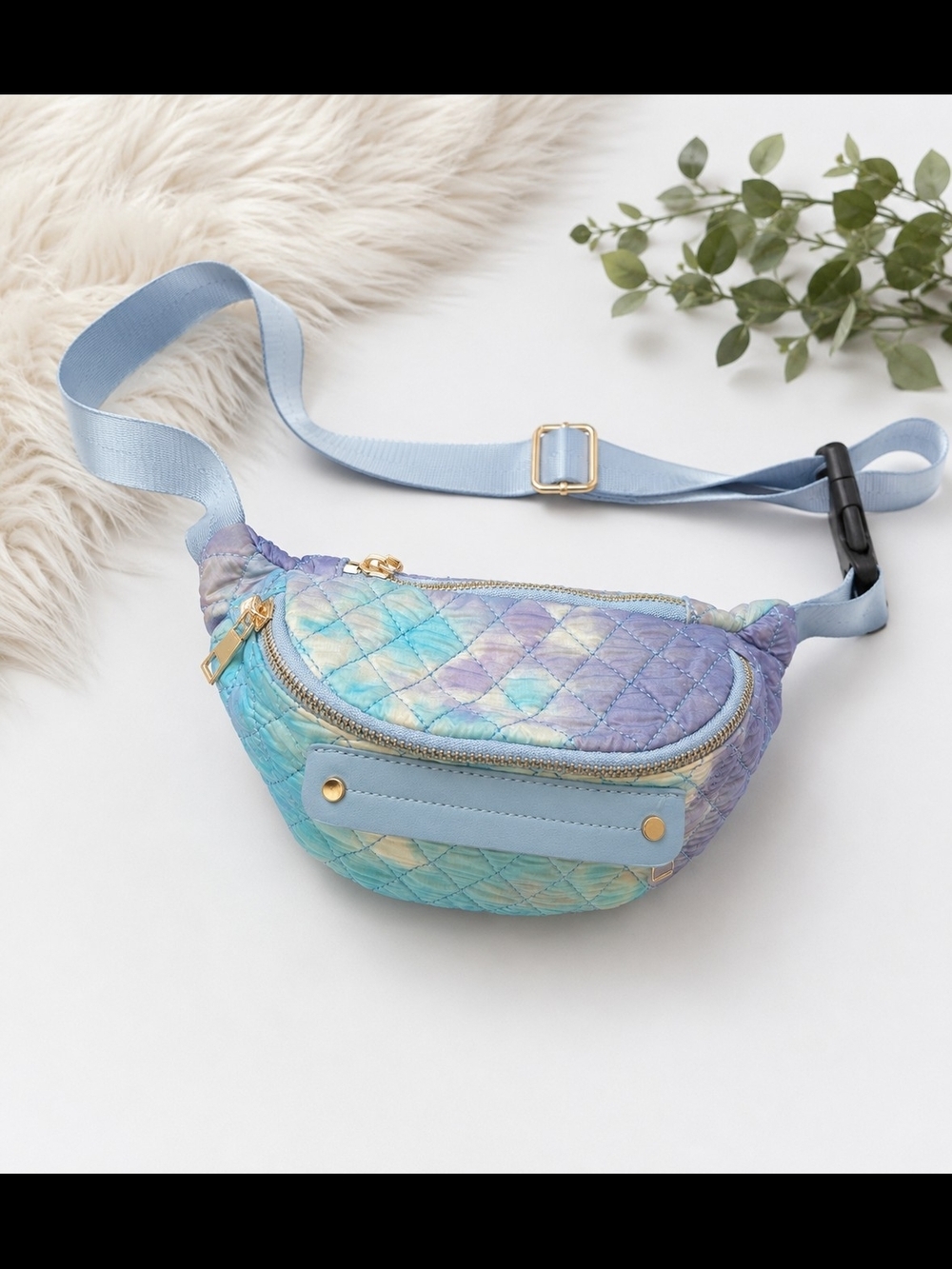 Urban Outfitters Quilted Iridescent Pastel Crossbody Bag